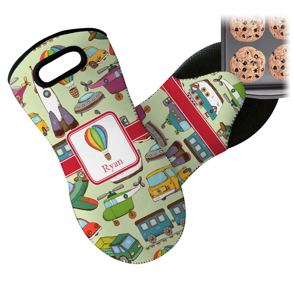 Vintage Transportation Neoprene Oven Mitt