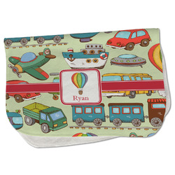 Vintage Transportation Burp Cloth - Fleece w/ Name or Text