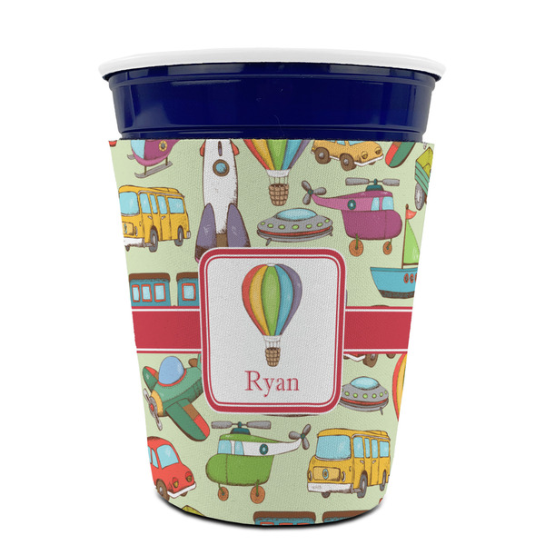 Vintage Transportation Party Cup Sleeves - without bottom - FRONT (on cup)