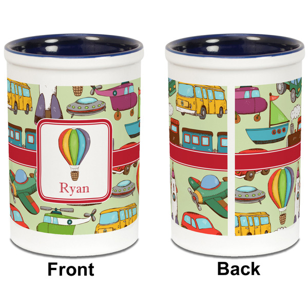 Vintage Transportation Pencil Holder - Blue - approval