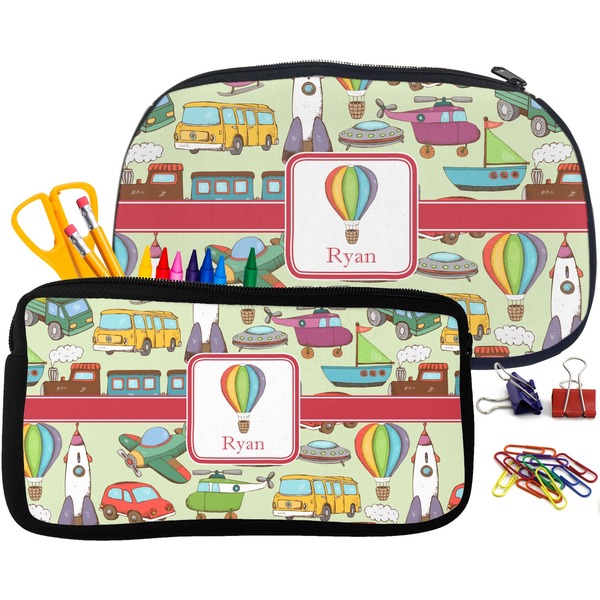 Vintage Transportation Pencil / School Supplies Bags Small and Medium