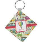Vintage Transportation Diamond Plastic Keychain w/ Name or Text