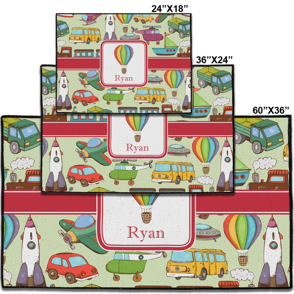 Vintage Transportation Personalized Door Mat - Group Parent IMF