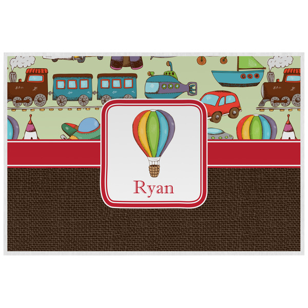 Vintage Transportation Personalized Placemat (Back)