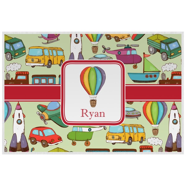 Custom Vintage Transportation Laminated Placemat w/ Name or Text