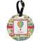 Vintage Transportation Personalized Round Luggage Tag