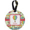 Vintage Transportation Plastic Luggage Tag - Round (Personalized)