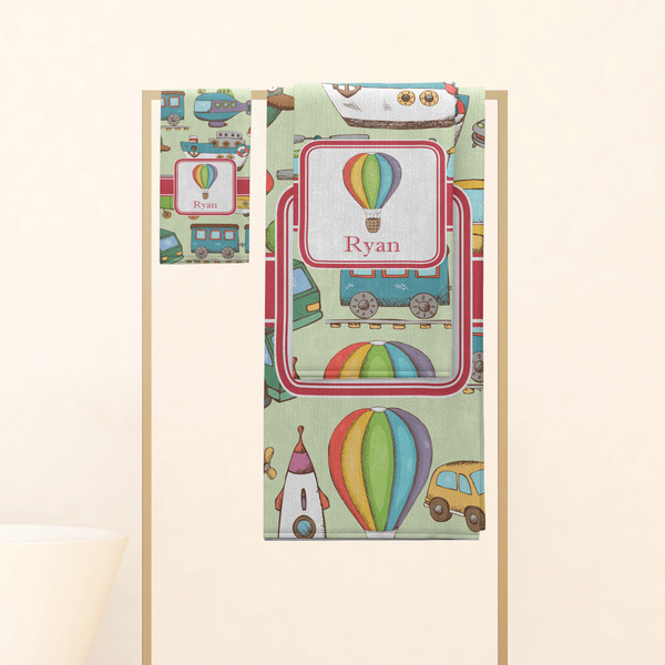 Vintage Transportation Personalized Towel Set
