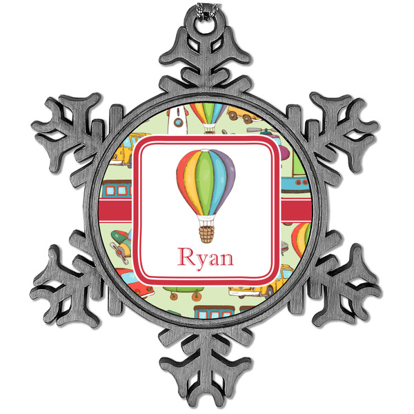 Custom Vintage Transportation Vintage Snowflake Ornament (Personalized)
