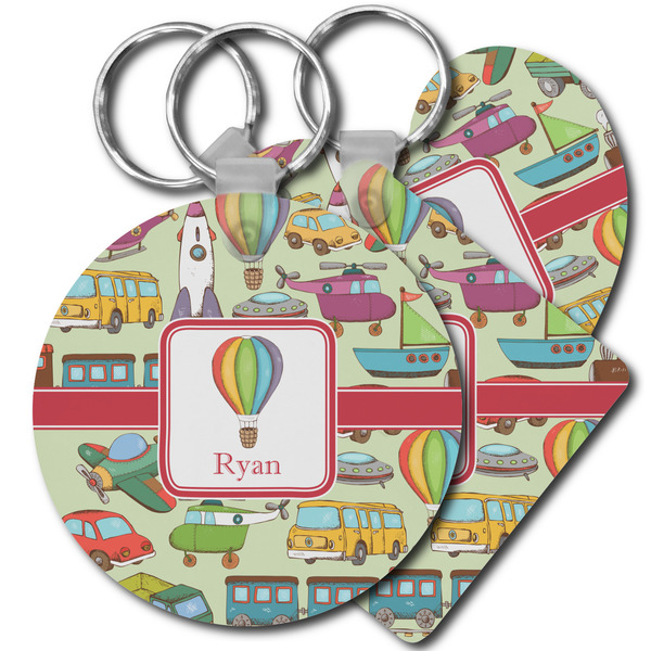 Custom Vintage Transportation Plastic Keychain (Personalized)