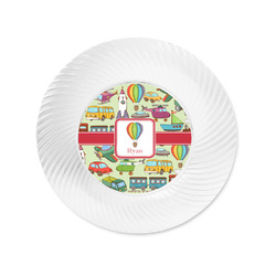 Vintage Transportation Plastic Party Appetizer & Dessert Plates - 6" (Personalized)