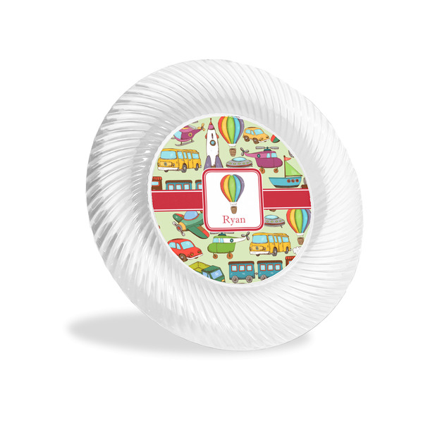 Custom Vintage Transportation Plastic Party Appetizer & Dessert Plates - 6" (Personalized)