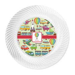 Vintage Transportation Plastic Party Dinner Plates - 10" (Personalized)