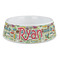 Vintage Transportation Plastic Dog Bowl - Large (Personalized)