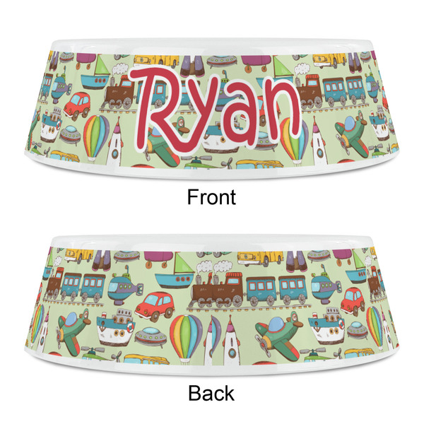 Vintage Transportation Plastic Pet Bowls - Small - APPROVAL