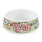 Vintage Transportation Plastic Dog Bowl - Small (Personalized)