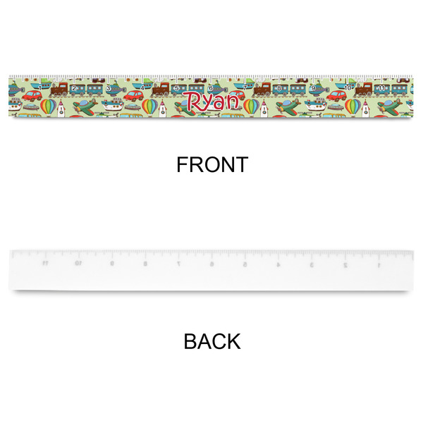 Vintage Transportation Plastic Ruler - 12" - APPROVAL
