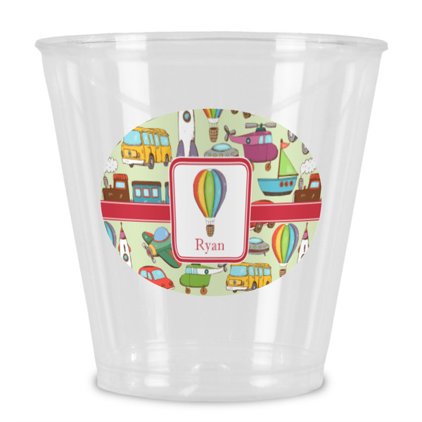 Custom Vintage Transportation Plastic Shot Glass (Personalized)