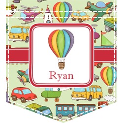 Vintage Transportation Iron On Faux Pocket (Personalized)