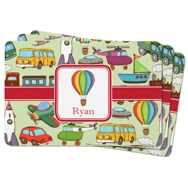 Vintage Transportation Rectangular Fridge Magnet - THREE