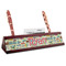 Vintage Transportation Red Mahogany Nameplates with Business Card Holder - Angle