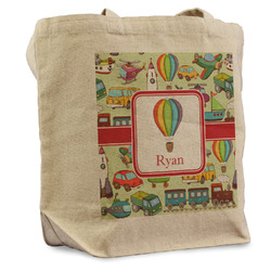 Vintage Transportation Reusable Cotton Grocery Bag (Personalized)