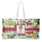 Vintage Transportation Large Tote Bag with Rope Handles (Personalized)