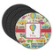 Vintage Transportation Round Rubber Backed Coasters - Set of 4 (Personalized)