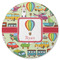 Vintage Transportation Round Rubber Backed Coaster (Personalized)