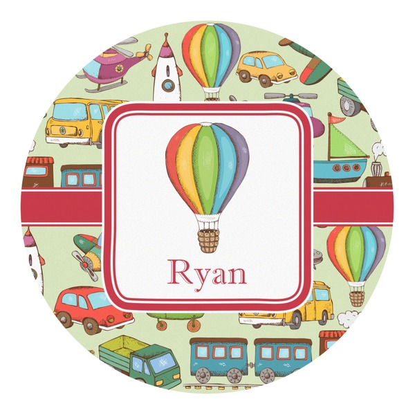 Custom Vintage Transportation Round Decal - Medium (Personalized)