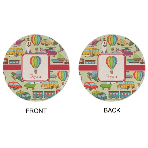 Vintage Transportation Round Linen Placemats - APPROVAL (double sided)