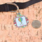 Vintage Transportation Round Pet ID Tag - Large - In Context