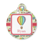 Vintage Transportation Round Pet ID Tag - Small (Personalized)