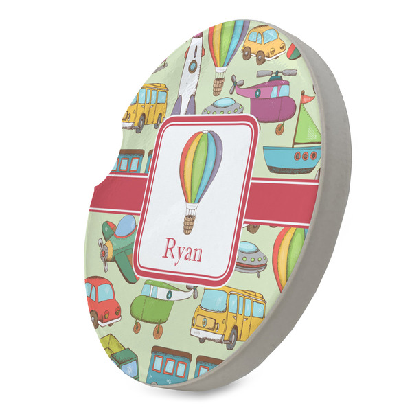 Vintage Transportation Sandstone Car Coaster - STANDING ANGLE