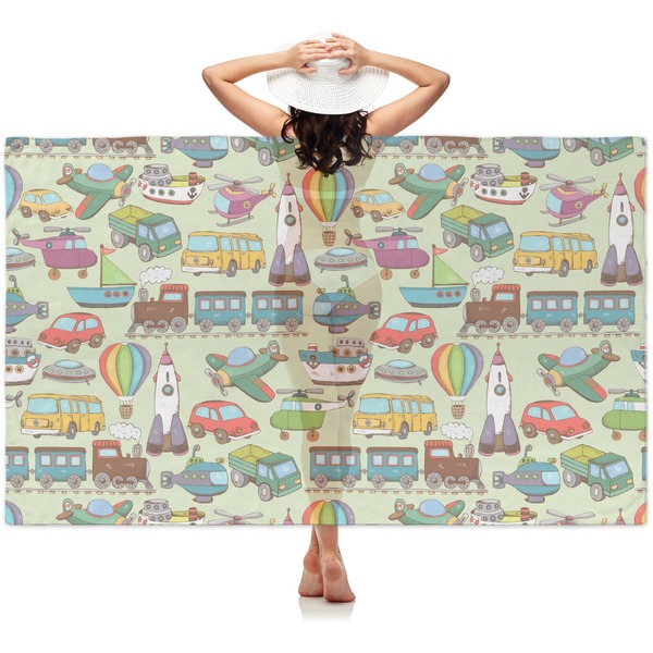 Custom Vintage Transportation Sheer Sarong