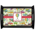 Vintage Transportation Black Wooden Tray - Small (Personalized)