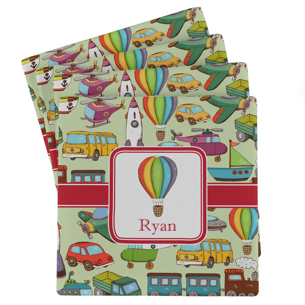 Custom Vintage Transportation Absorbent Stone Coasters - Set of 4 (Personalized)