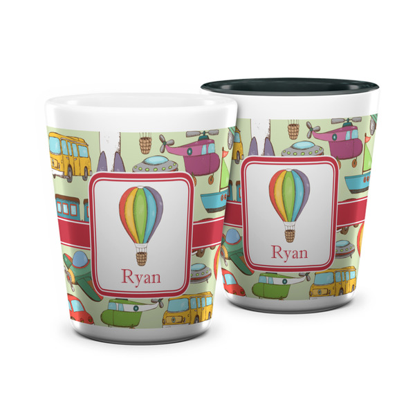 Custom Vintage Transportation Ceramic Shot Glass - 1.5 oz (Personalized)