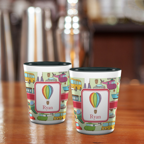 Vintage Transportation Shot Glass - Two Tone - LIFESTYLE
