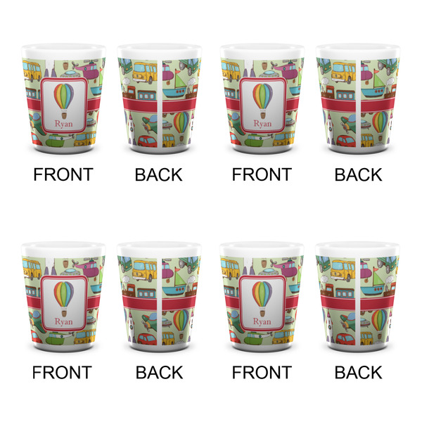 Vintage Transportation Shot Glass - White - Set of 4 - APPROVAL