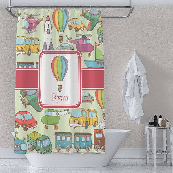 Vintage Transportation Shower Curtain Lifestyle
