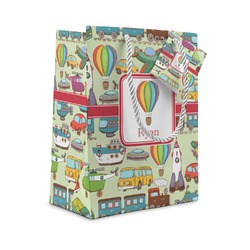 Vintage Transportation Small Gift Bag (Personalized)