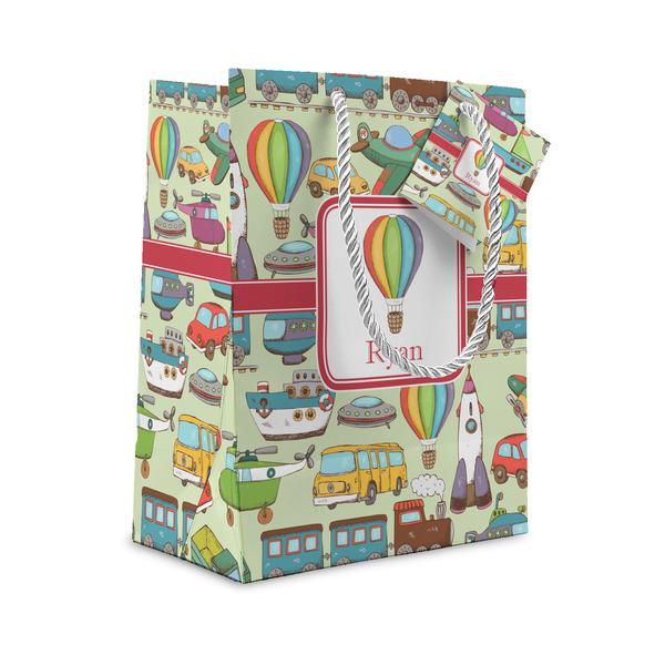 Custom Vintage Transportation Small Gift Bag (Personalized)