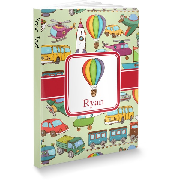 Custom Vintage Transportation Softbound Notebook (Personalized)