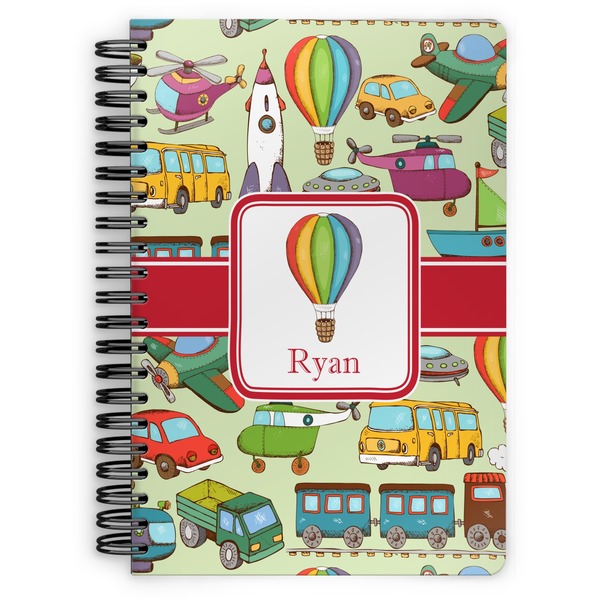 Custom Vintage Transportation Spiral Notebook (Personalized)