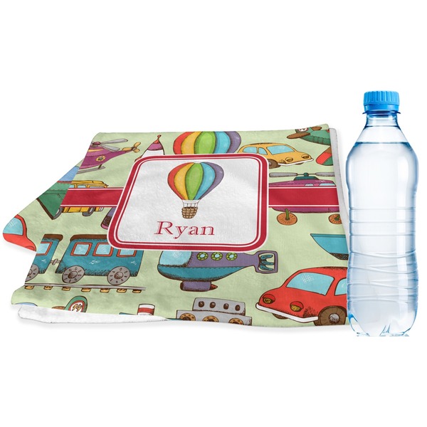 Custom Vintage Transportation Sports & Fitness Towel (Personalized)