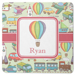 Vintage Transportation Square Rubber Backed Coaster (Personalized)