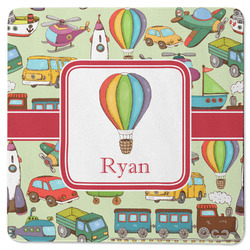 Vintage Transportation Square Rubber Backed Coaster (Personalized)