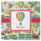 Vintage Transportation Square Rubber Backed Coaster (Personalized)