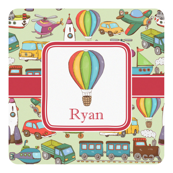 Custom Vintage Transportation Square Decal - Medium (Personalized)